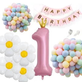 girlanda-balonowa-roczek-1-balony-rozowe-urodziny-dla-dziewczynki-158-szt