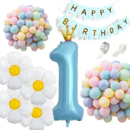 balony-na-roczek-chlopiec-1-girlanda-balonowa-niebieskie-urodziny-158-szt