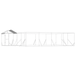 kojec-dla-psa-z-dachem-srebrny-10x6x25m-stal-galwanizowana