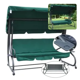 rodzinna-hustawka-ogrodowa-z-daszkiem-zielony-tekstylina-2x1-regulowane