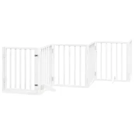 biala-bramka-dla-psa-z-drewna-topolowego-300-x-60-x-2-cm