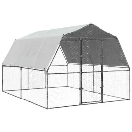 klatka-dla-kurczat-375x285x230-cm-srebrna-stal-galwanizowana-pe