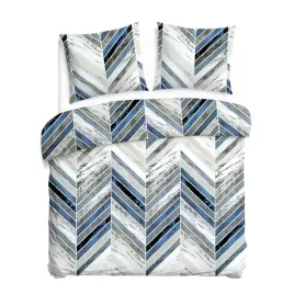 posciel-220x200-biala-niebiesko-szara-w-geometryczna-jodelke-cottonlove