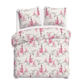 posciel-180x200-jasna-szara-w-rozowe-kwiaty-i-brazowe-galazki-cottonlove