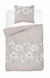 posciel-satynowa-140x200-bezowa-jasna-biala-kwiaty-liscie-home-satin