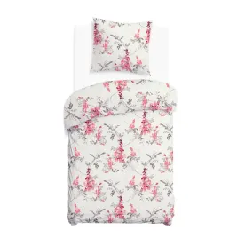 posciel-140x200-jasna-szara-w-rozowe-kwiaty-i-brazowe-galazki-cottonlove