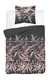posciel-satynowa-140x200-grafitowa-pudrowa-liscie-z-jedna-poszewka-home-sat