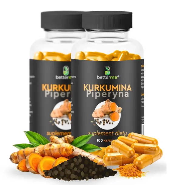 Kurkumina i Piperyna curcumin kurkuma 100kap BetterMe