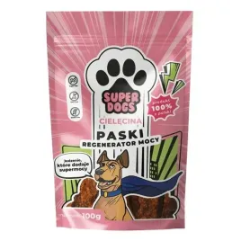 uniszki-superdogs-przysmak-dla-psa-paski-z-cieleciny-100g