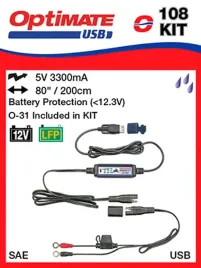 optimate-ladowarka-usb-ze-zlaczem-sae-3300ma-i-zlaczem-o31-el