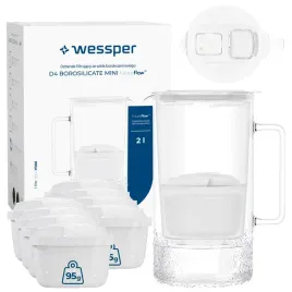 szklany-dzbanek-filtrujacy-wessper-d4-borosilicate-mini-2l-9x-filtr