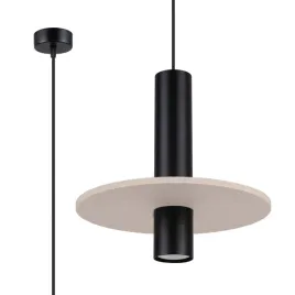 lampa-wiszaca-pelta-1-czarna-bezowa