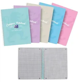 kolozeszyt-b5-80k-kratka-campus-pastel-5szt