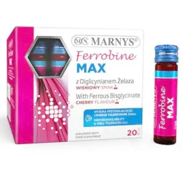marnys-ferrobine-max-diglicynian-zelaza-smak-wisniowy-20-fiolek-x-10-ml