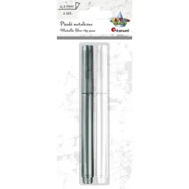 cienkopis-pisak-metaliczny-22-mm-2-kol-bialy-srebrny-463324-titanum-titan