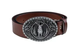 pasek-skorzany-bor-hunter-elegance-ornate-deer-silver-120