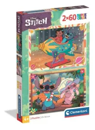 puzzle-2x60-super-color-disney-stitch-clementoni-24822-clementoni