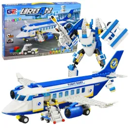 klocki-konstrukcyjne-samolot-pasazerski-robot-2w1-swiatla-417-el-lean-toys