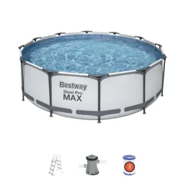 basen-stelazowy-steel-pro-max-366x100-szary-12ft-bestway-4w1-pompa-filtr