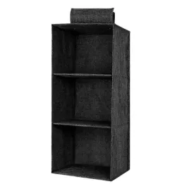 polka-skladana-zawieszana-do-szafy-organizer-wiszacy-3-poziomy-czarny