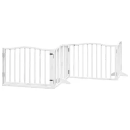 biala-bramka-ograniczajaca-dla-psa-320-x-60-x-2-cm-drewno-topolowe