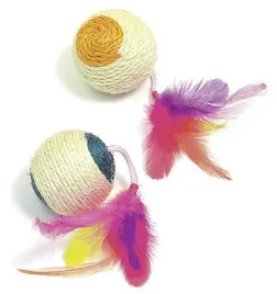 zabawka-dla-kota-pilka-z-sizalu-z-piorkami-6-cm-kerbl