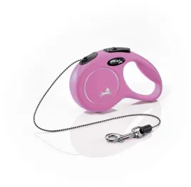 smycz-dla-psa-flexi-new-classic-linka-rozowa-xs-3m-8kg