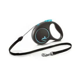 smycz-dla-psa-flexi-black-design-linka-niebieska-roz-s-5-m-12-kg