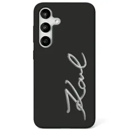 etui-karl-lagerfeld-silicone-metal-signature-logo-samsung-galaxy-s25-czarny