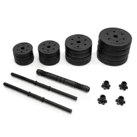 hantle-2x20-kg-do-cwiczen-regulowane-40-kg-zestaw-obciazen-gryf-do-treningu