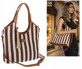torebka-damska-shopper-a4-duza-torba-na-ramie-w-paski-worek-cc6732-brazowa