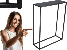 konsola-metalowa-toaletka-stolik-polka-stojaca-loft-czarny-matowy-60x20h78