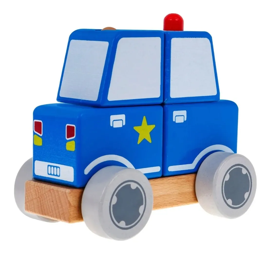 drewniane-autko-policja