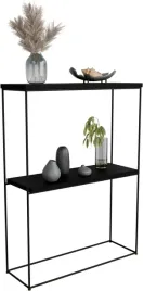 konsola-metalowa-toaletka-stolik-polka-stojaca-loft-czarny-matowy-60x20h80