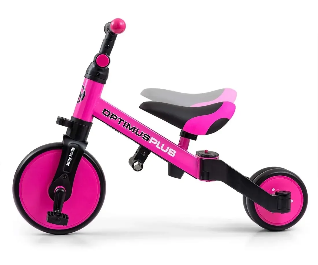 milly-mally-rowerek-4w1-optimus-plus-pink-stan-nowy