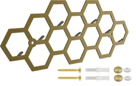 wieszak-metalowy-na-klucze-hex-do-przedpokoju-zloty