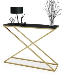 loftowa-konsola-x-przedpokoj-metal-110x30x80-zlota-blat-minipearl