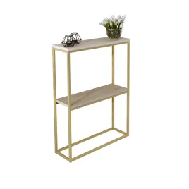 konsola-podwojna-z-polka-przedpokoj-loft-60x20x80-zlota-blat-dab-sonoma