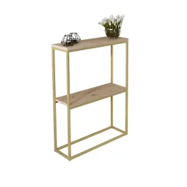 konsola-podwojna-z-polka-przedpokoj-loft-60x20x80-zlota-blat-dab-artisan