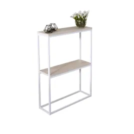 konsola-podwojna-z-polka-przedpokoj-loft-60x20h80-biala-blat-dab-sonoma