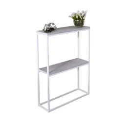 konsola-podwojna-z-polka-przedpokoj-loft-60x20h80-biala-blat-beton-jasny