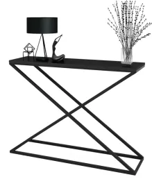 loftowa-konsola-x-przedpokoj-metal-110x30x80-czarna-blat-minipearl