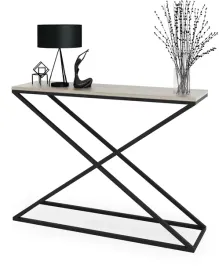 loftowa-konsola-x-przedpokoj-metal-110x30x80-czarna-dab-sonoma