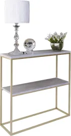 konsola-podwojna-z-polka-przedpokoj-loft-80x30h80-zlota-blat-beton-jasny
