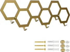 wieszak-metalowy-na-ubrania-hex-plastry-miodu-zloty-60-cm
