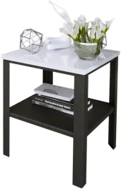 stolik-skrecany-z-polka-loft-salon-40x40x45-czarny-bialy-polysk