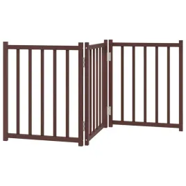 skladana-bramka-dla-psa-3-panele-brazowy-dab-150-cm-drewno