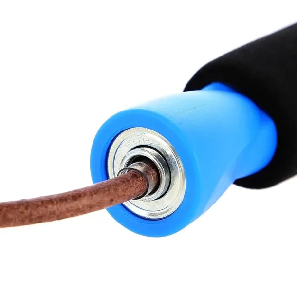 skakanka-skorzana-dla-dziecka-do-cwiczen-fitness-lozyska-w-uchwytach-hms-kolor-czarny-dlugosc-raczki-14-cm