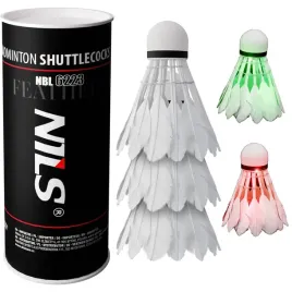lotki-do-gry-w-badmintona-treningowe-piorkowe-biale-led-nils-komplet-3-szt