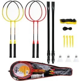 zestaw-4-rakiety-lotki-siatka-do-gry-w-badmintona-rekreacyjnej-nils